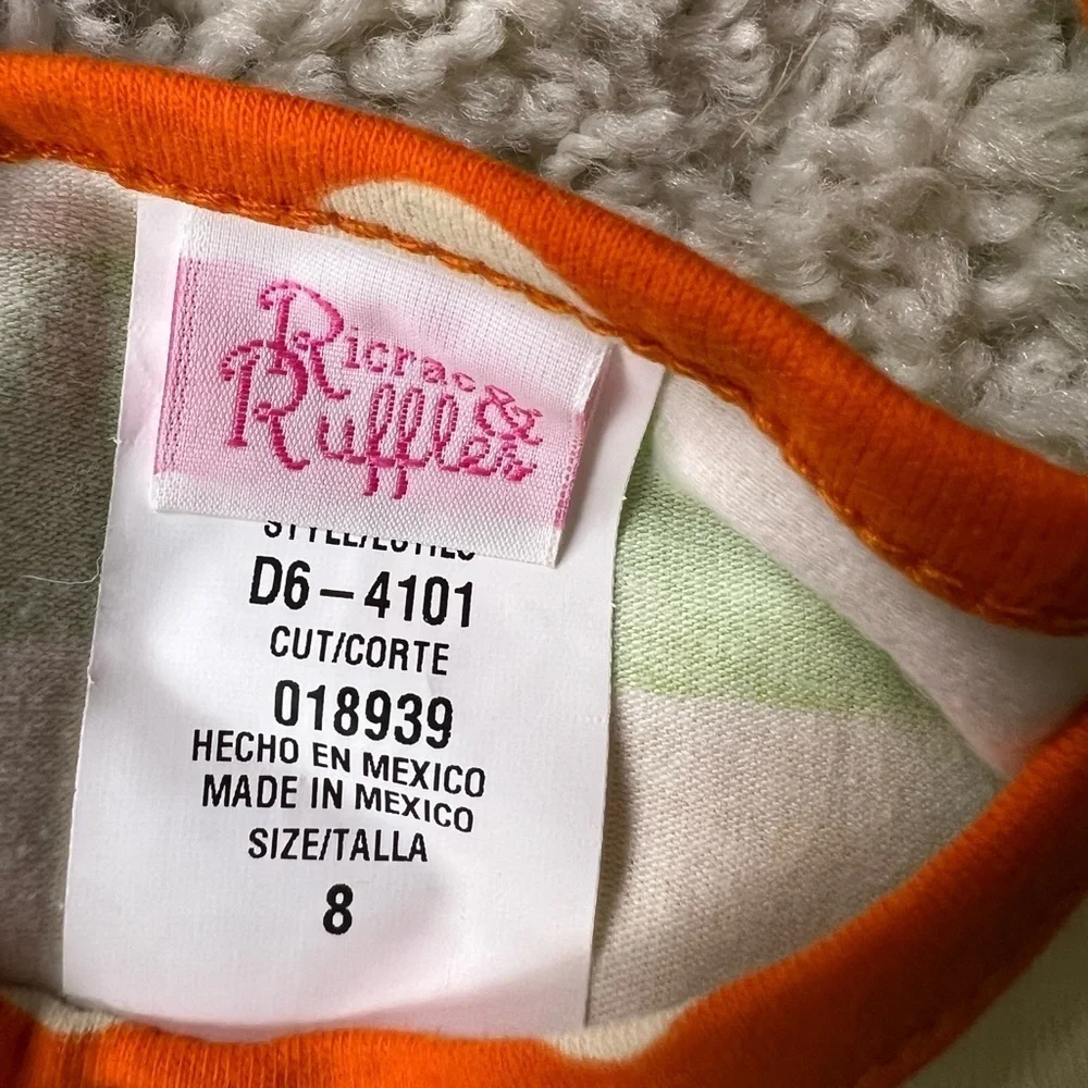 Kids 8 Ricrac & Ruffles Embroidered “K” Fall Set NEW
